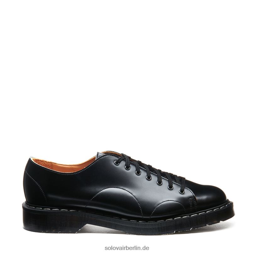 Frauen Solovair Schwarzer Hochglänzender Affenschuh 0284f408