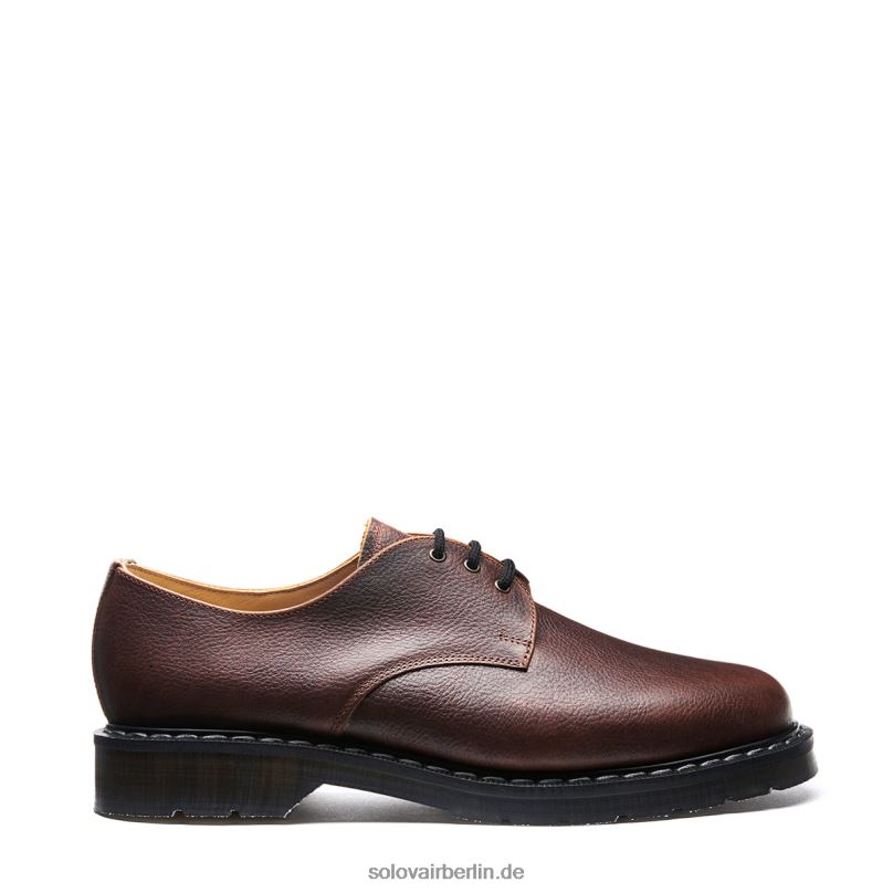 Frauen Solovair Nussbrauner 3-loch-gibson-schuh Mit Maserung 0284f390