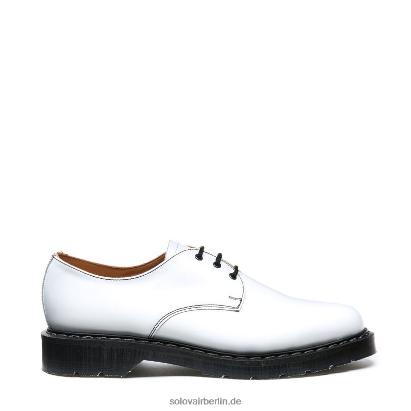Frauen Solovair Weißer Hochglänzender Gibson-schuh 0284f372