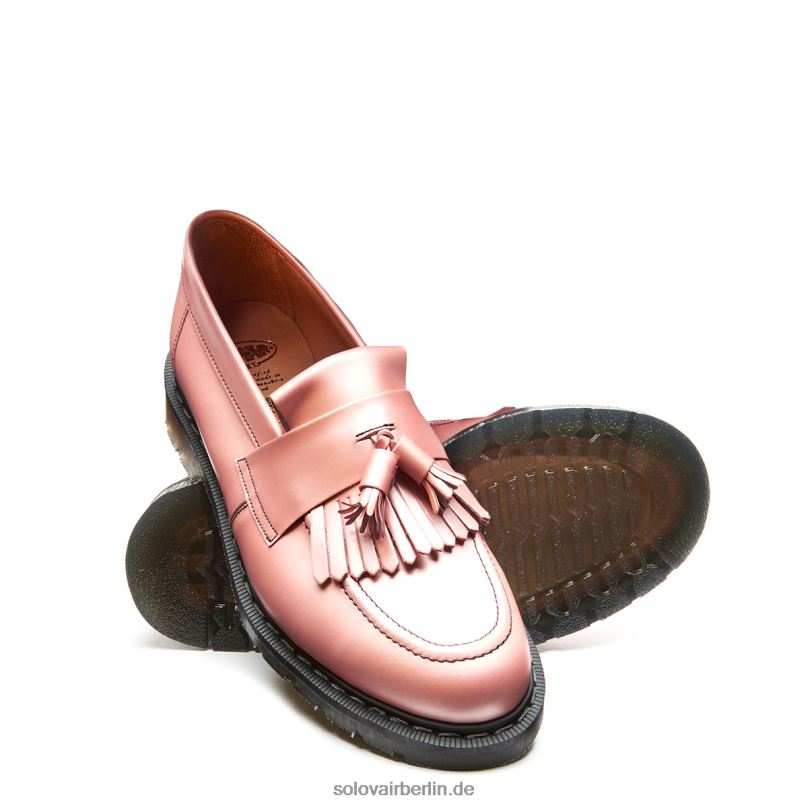 Frauen Solovair Loafer In Schillerndem Rosa Mit Hochglänzenden Quasten 0284f401