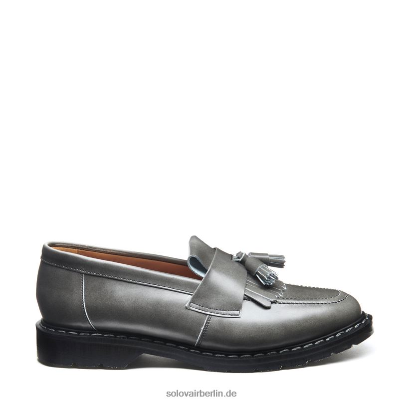 Frauen Solovair Loafer Mit Quasten In Wolkengrau Zum Abreiben 0284f399