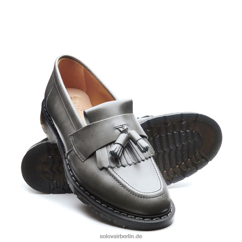 Frauen Solovair Loafer Mit Quasten In Wolkengrau Zum Abreiben 0284f399