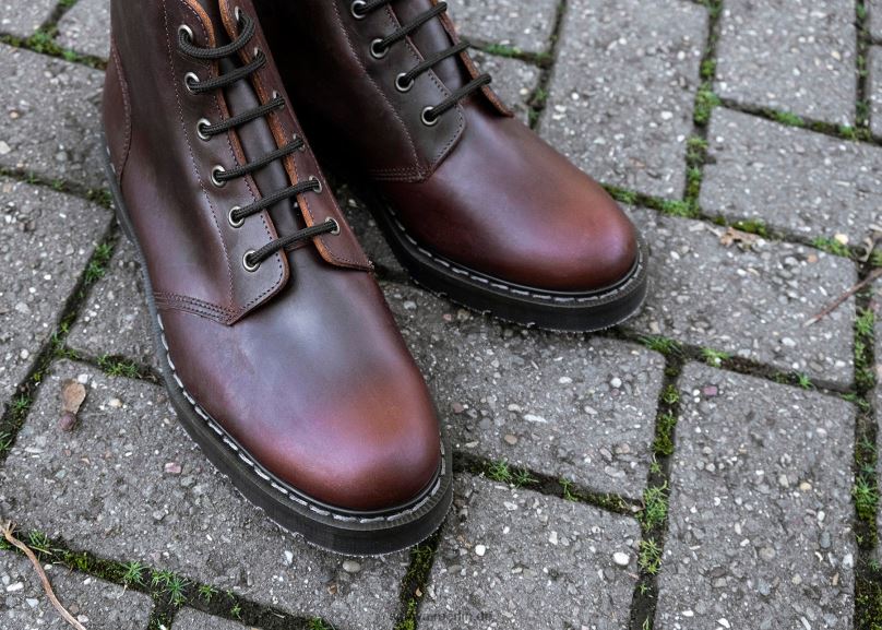 Frauen Solovair Gaucho Crazy Horse Astronautenstiefel Mit 6 ösen 0284f237