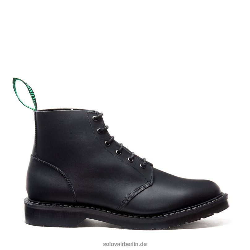 Frauen Solovair Schwarzer, Fettiger 6-loch-astronautenstiefel 0284f234