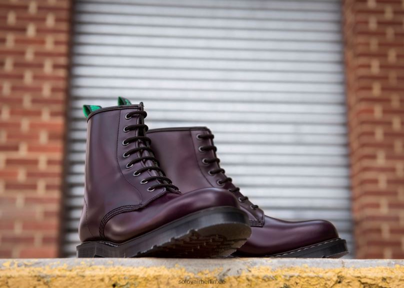 Frauen Solovair Derby-stiefel Mit 8 ösen In Lila 0284f292