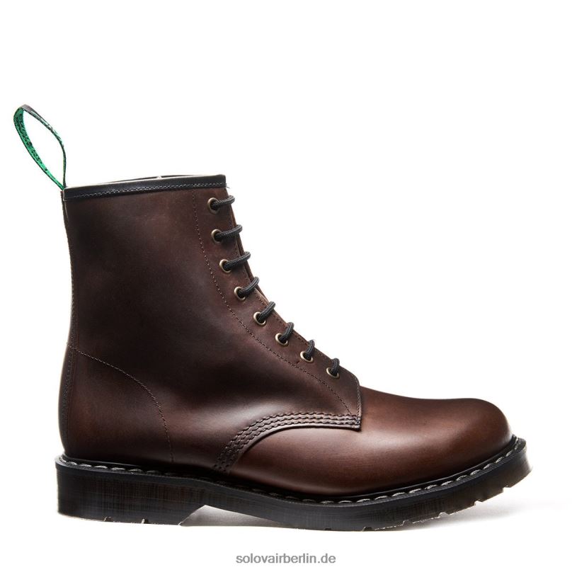 Frauen Solovair Gaucho Crazy Horse 8-loch-derby-stiefel 0284f286