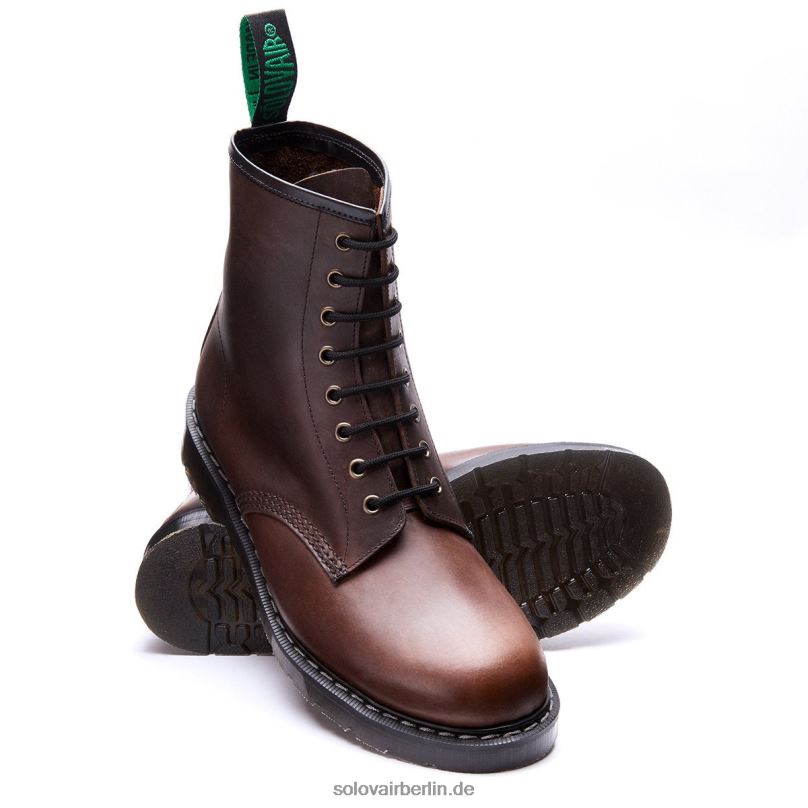 Frauen Solovair Gaucho Crazy Horse 8-loch-derby-stiefel 0284f286