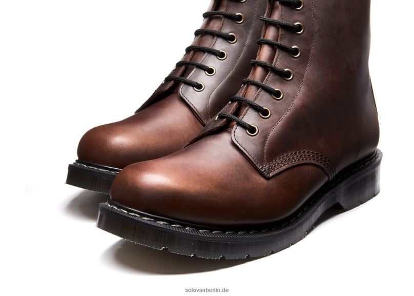 Frauen Solovair Gaucho Crazy Horse 8-loch-derby-stiefel 0284f286