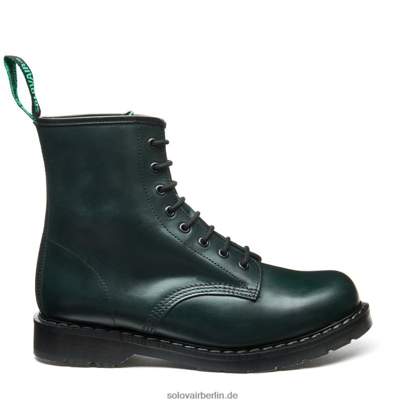 Frauen Solovair Grüner Gaucho 8-loch-derby-stiefel 0284f313