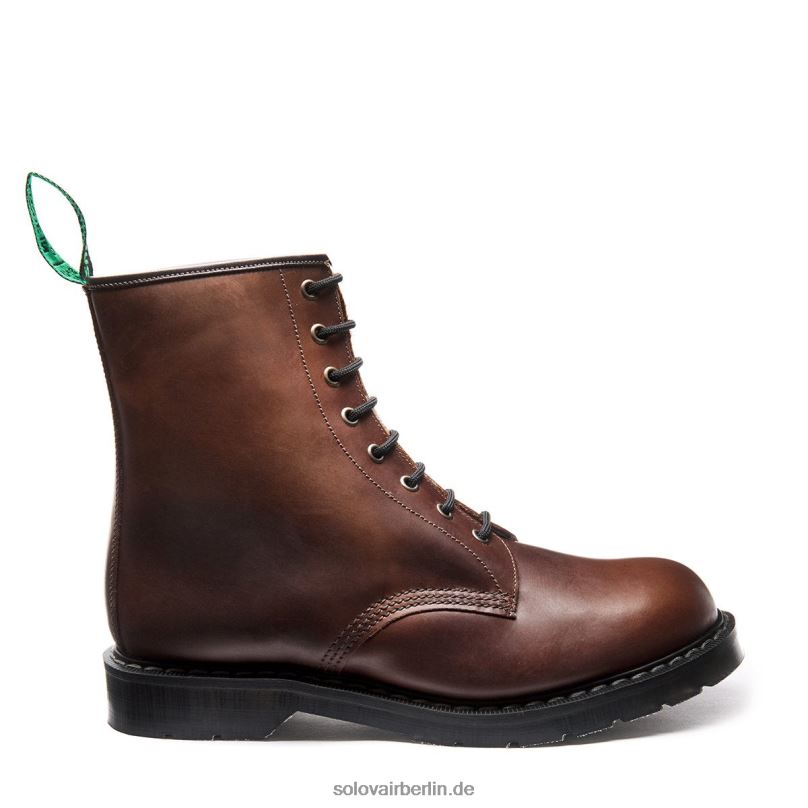 Frauen Solovair Brauner, Mit Fettigem Lammfell Gefütterter 8-loch-derby-stiefel 0284f293