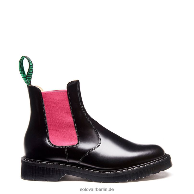 Damen Solovair Pink & Schwarz Händlerstiefel 0284f267