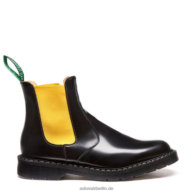 Frauen Solovair Gelber Und Schwarzer Händler Stiefel 0284f275