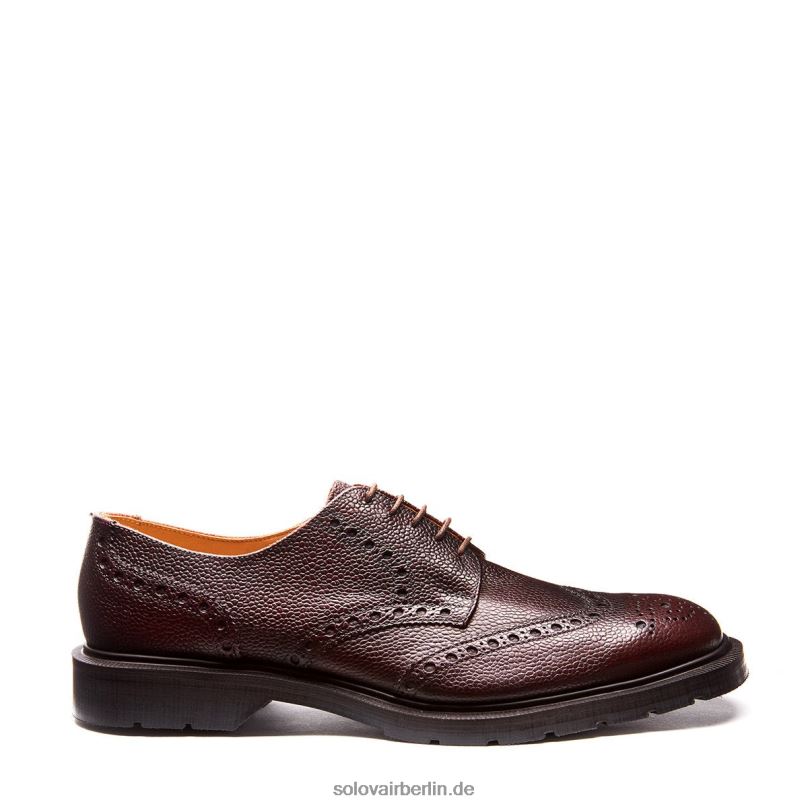 Männer Solovair Bordeauxfarbener Gibson-brogue-schuh Mit 5 ösen 0284f173
