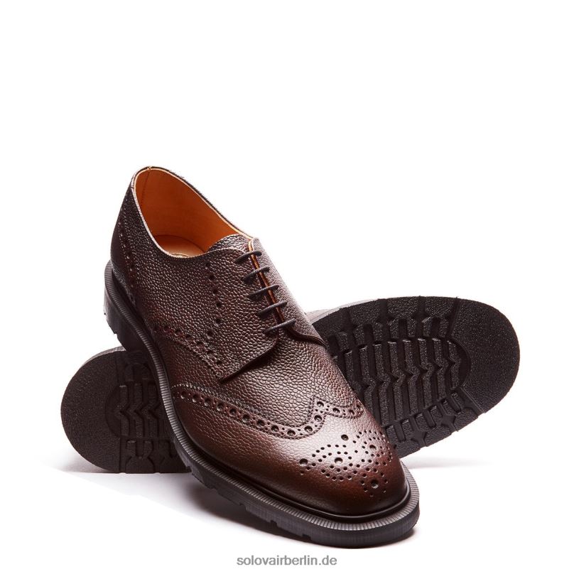 Männer Solovair Bordeauxfarbener Gibson-brogue-schuh Mit 5 ösen 0284f173