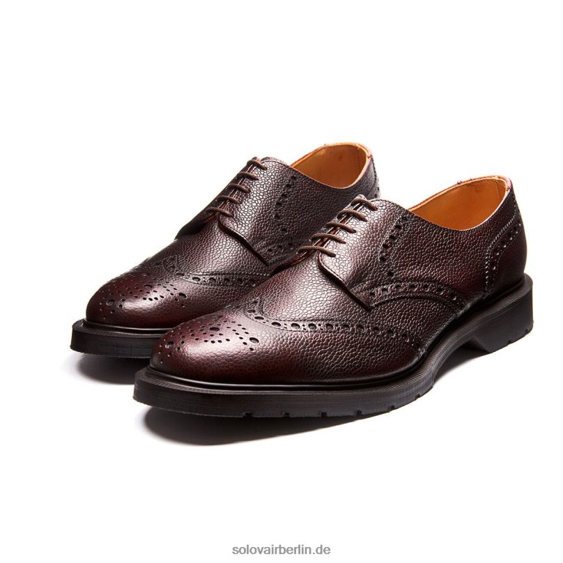 Männer Solovair Bordeauxfarbener Gibson-brogue-schuh Mit 5 ösen 0284f173