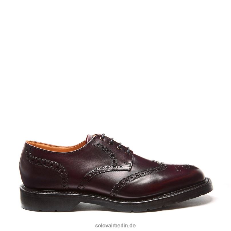 Männer Solovair Bordeauxroter Gibson-brogue-schuh Mit 4 ösen 0284f171