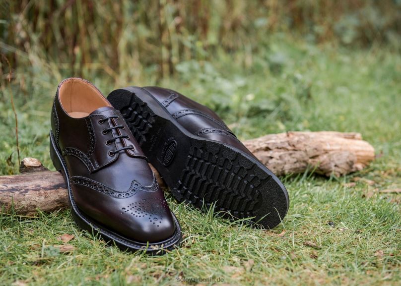 Männer Solovair Bordeauxroter Gibson-brogue-schuh Mit 4 ösen 0284f171