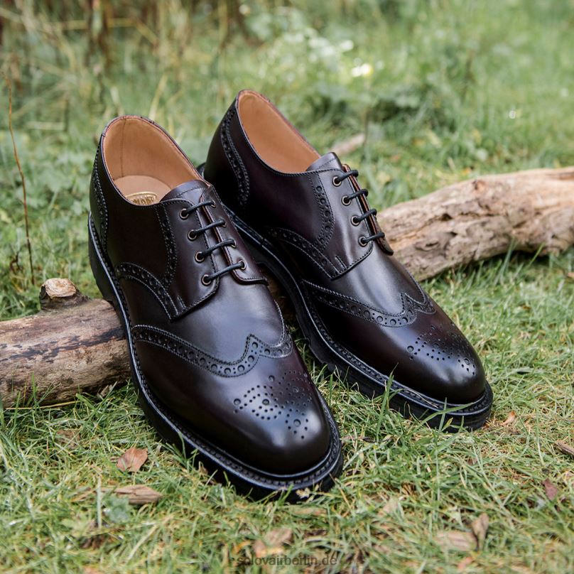 Männer Solovair Bordeauxroter Gibson-brogue-schuh Mit 4 ösen 0284f171