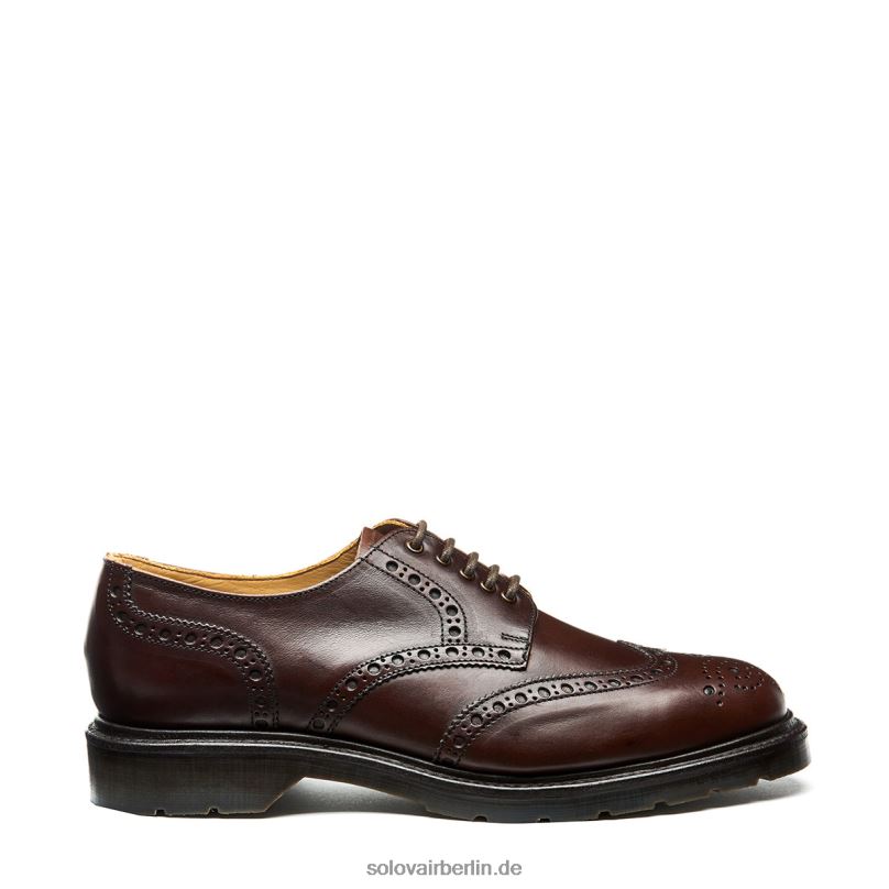 Männer Solovair Brauner Horween 5-loch Gibson Brogue Schuh 0284f167