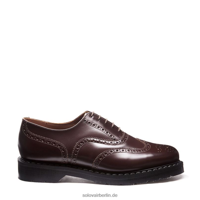 Männer Solovair Dunkelbrauner, Hochglänzender Englischer Brogue-schuh 0284f169