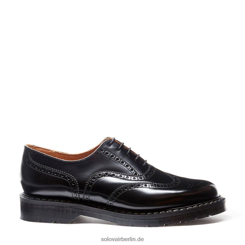 Männer Solovair Schwarzer, Hochglänzender Englischer Brogue-schuh 0284f162