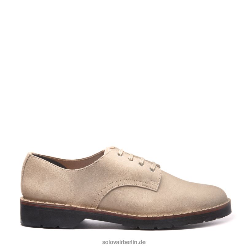 Männer Solovair 4-loch-gibson-schuh Aus Sandfarbenem Wildleder 0284f187