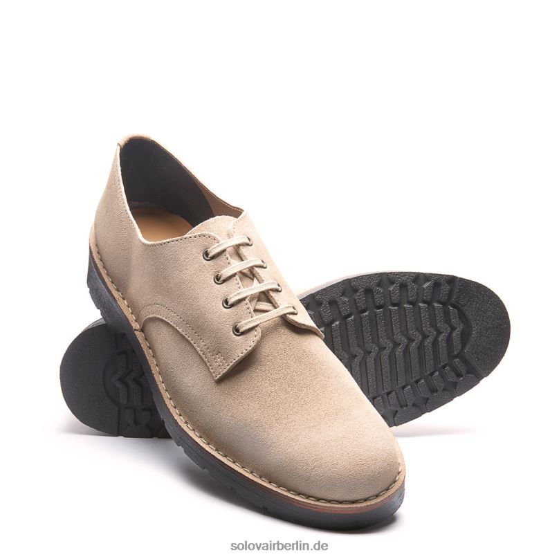 Männer Solovair 4-loch-gibson-schuh Aus Sandfarbenem Wildleder 0284f187