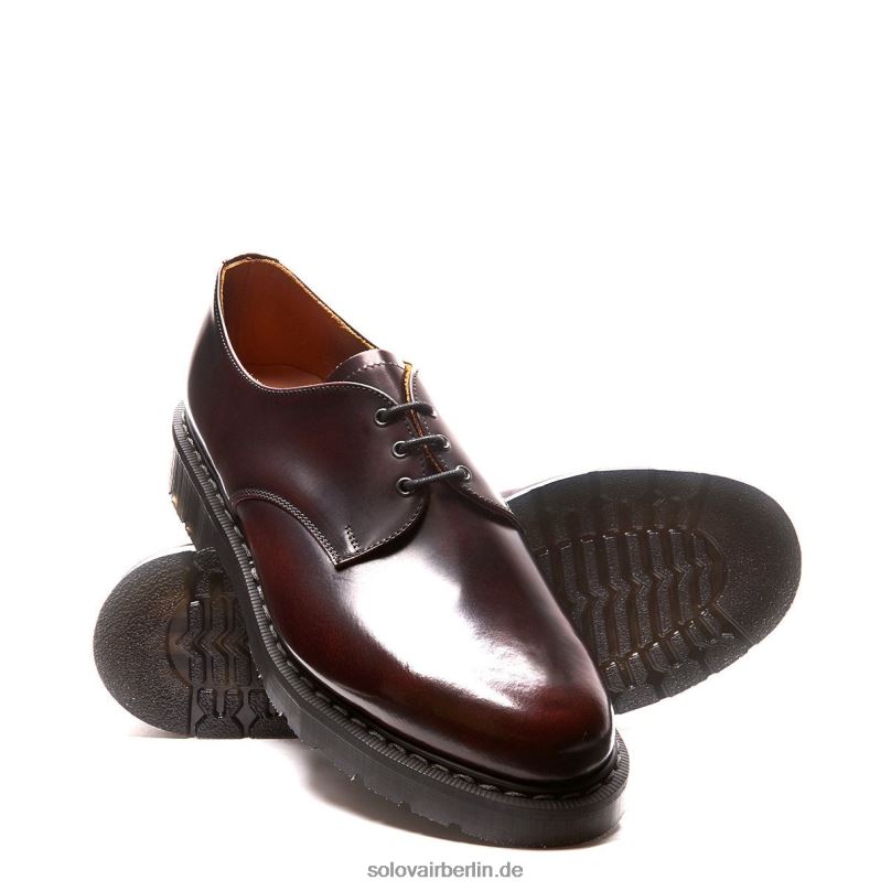 Männer Solovair Bordeauxroter Gibson-schuh Mit Abreibung 0284f179