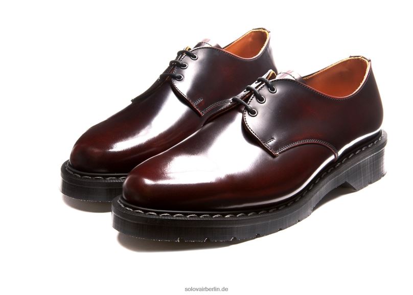 Männer Solovair Bordeauxroter Gibson-schuh Mit Abreibung 0284f179