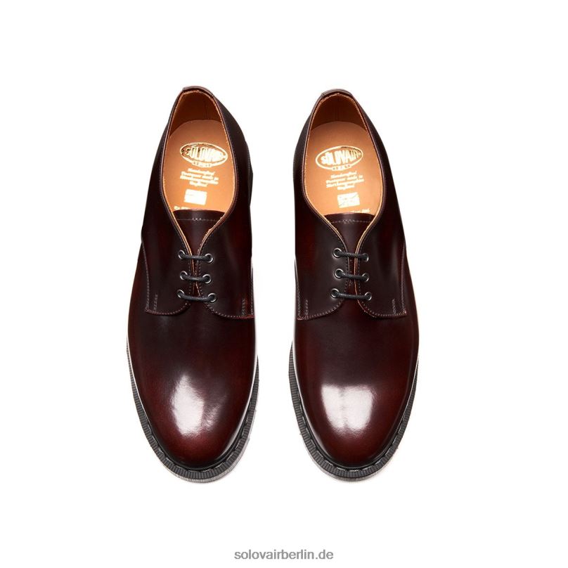 Männer Solovair Bordeauxroter Gibson-schuh Mit Abreibung 0284f179