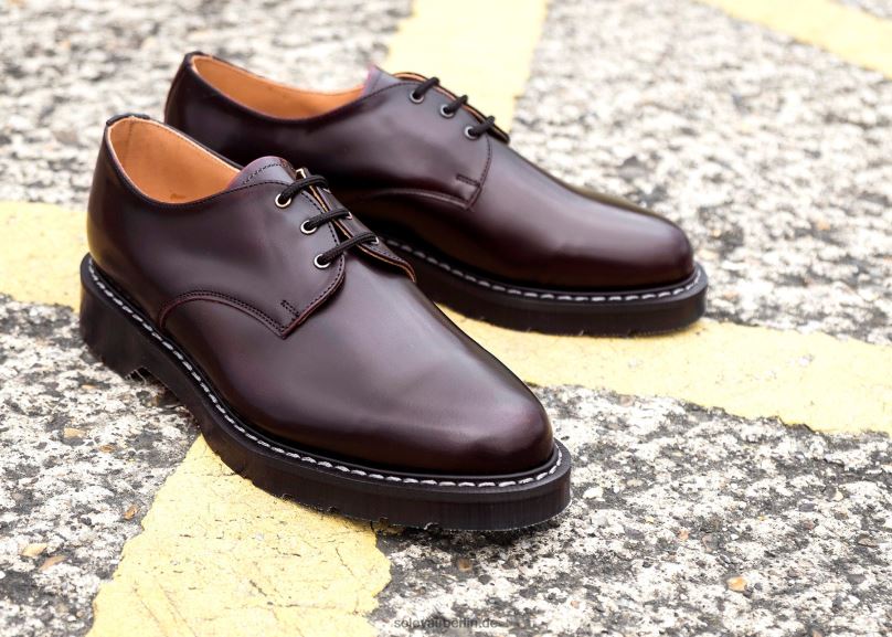 Männer Solovair Bordeauxroter Gibson-schuh Mit Abreibung 0284f179