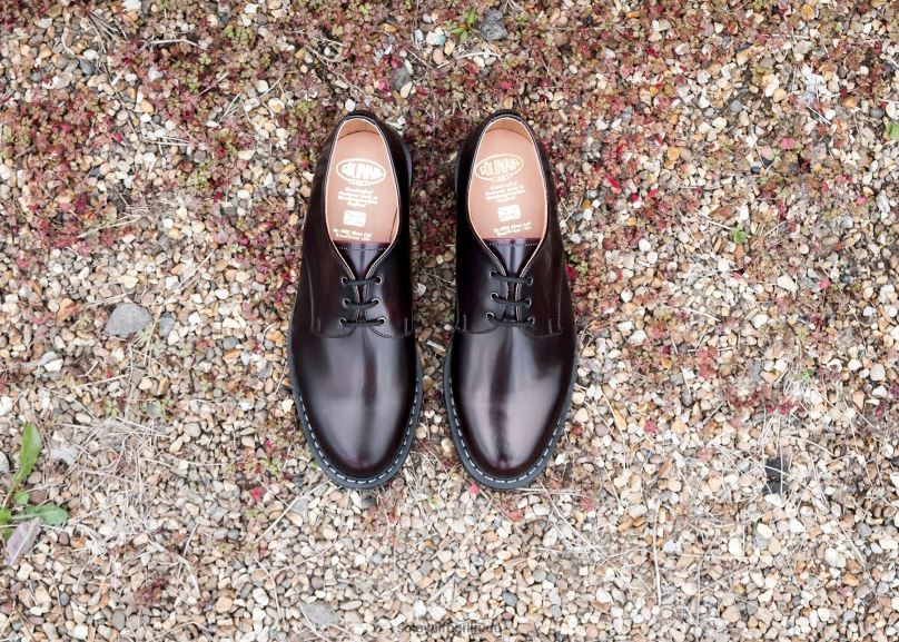 Männer Solovair Bordeauxroter Gibson-schuh Mit Abreibung 0284f179