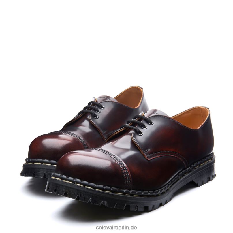 Männer Solovair Bordeauxroter, Abriebfester Gibson-schuh Mit Stahlkappe 0284f192