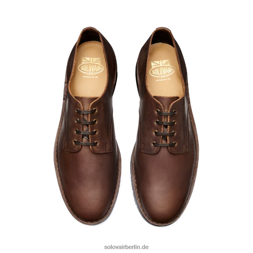 Männer Solovair Gaucho Crazy Horse 4-loch-gibson-schuh 0284f197