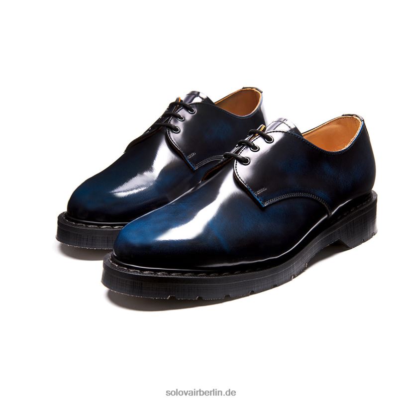 Männer Solovair Marineblauer Gibson-schuh Mit 3 ösen Zum Abreiben 0284f178