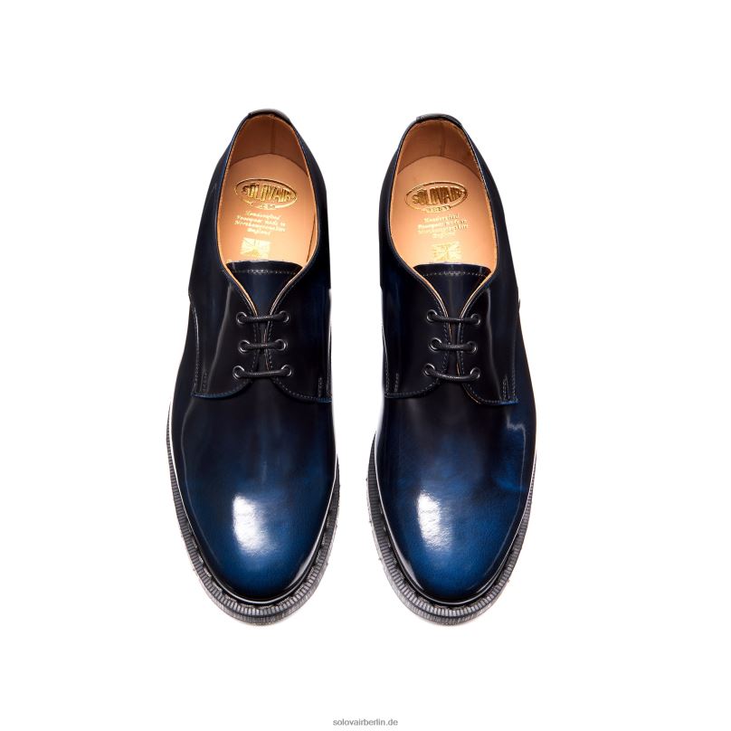 Männer Solovair Marineblauer Gibson-schuh Mit 3 ösen Zum Abreiben 0284f178