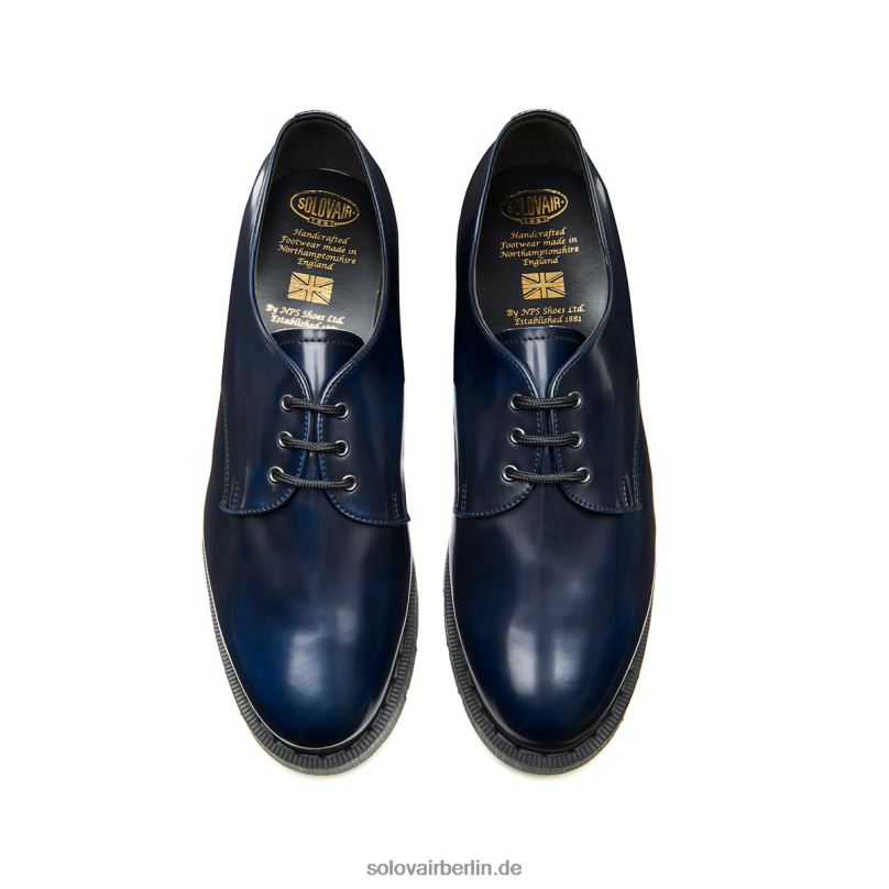 Männer Solovair Marineblauer Veganer Gibson-schuh Zum Abreiben 0284f189