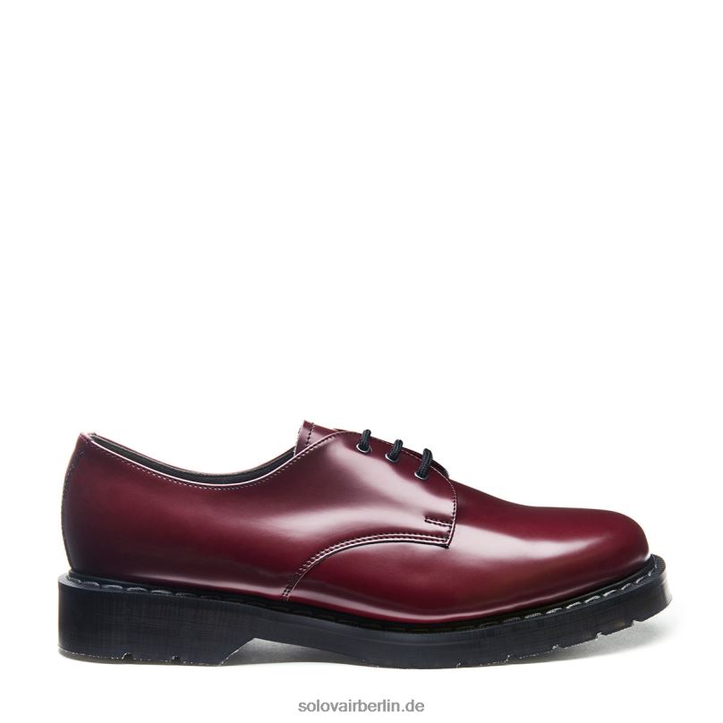 Männer Solovair Merlot Veganer Hochglänzender Gibson-schuh 0284f188
