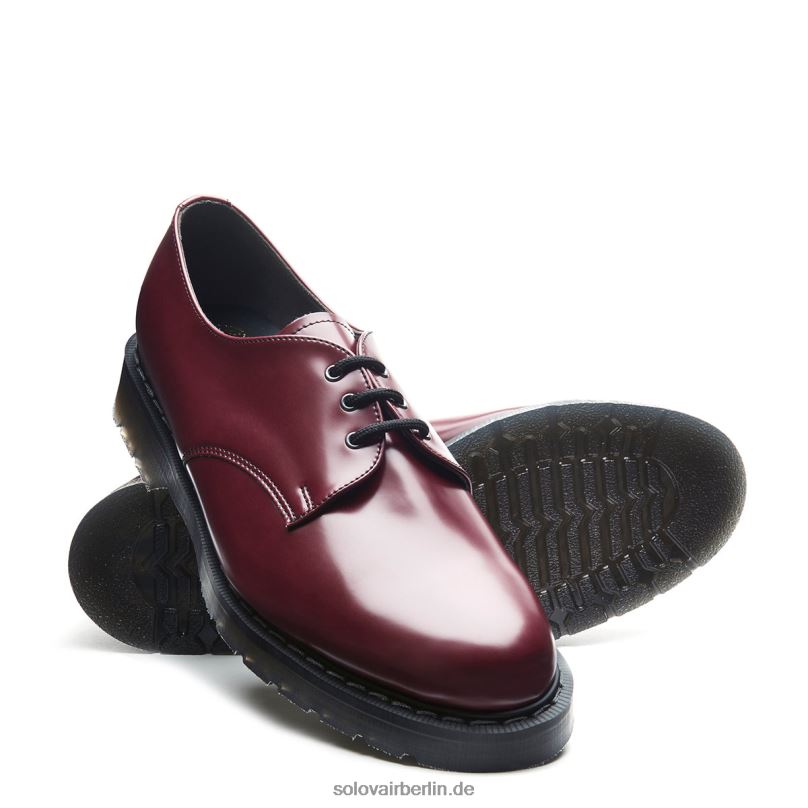 Männer Solovair Merlot Veganer Hochglänzender Gibson-schuh 0284f188