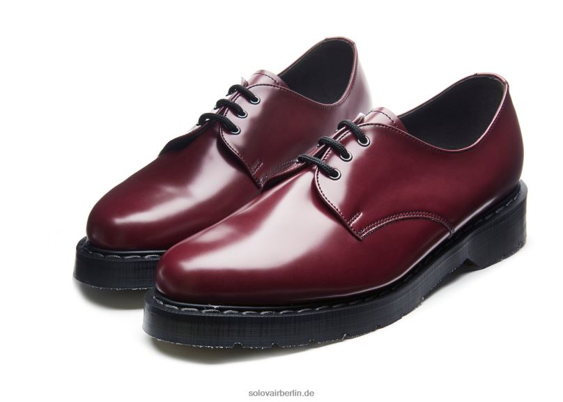 Männer Solovair Merlot Veganer Hochglänzender Gibson-schuh 0284f188