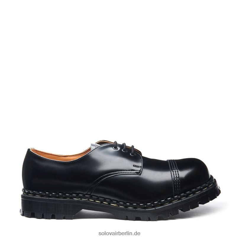 Männer Solovair Schwarzer, Hochglänzender Gibson-schuh Mit Zehenkappe Aus Stahl 0284f194