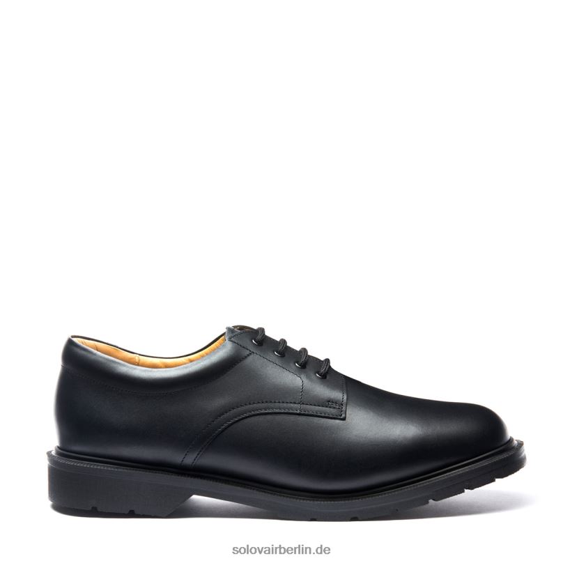 Männer Solovair Der Postman Schwarz 4 Loch Gibson Schuh 0284f181