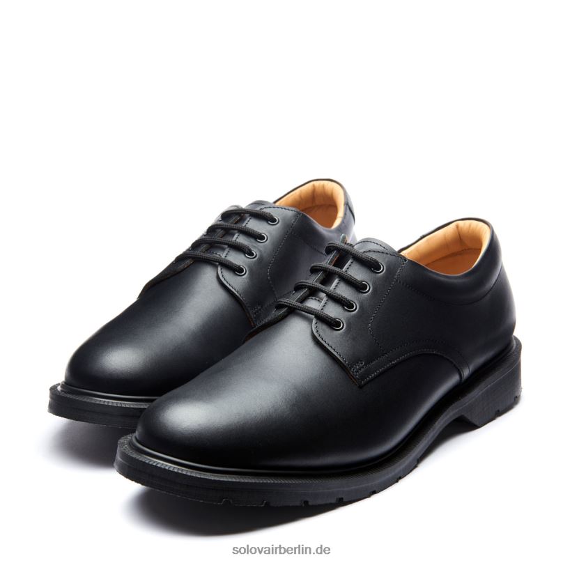Männer Solovair Der Postman Schwarz 4 Loch Gibson Schuh 0284f181