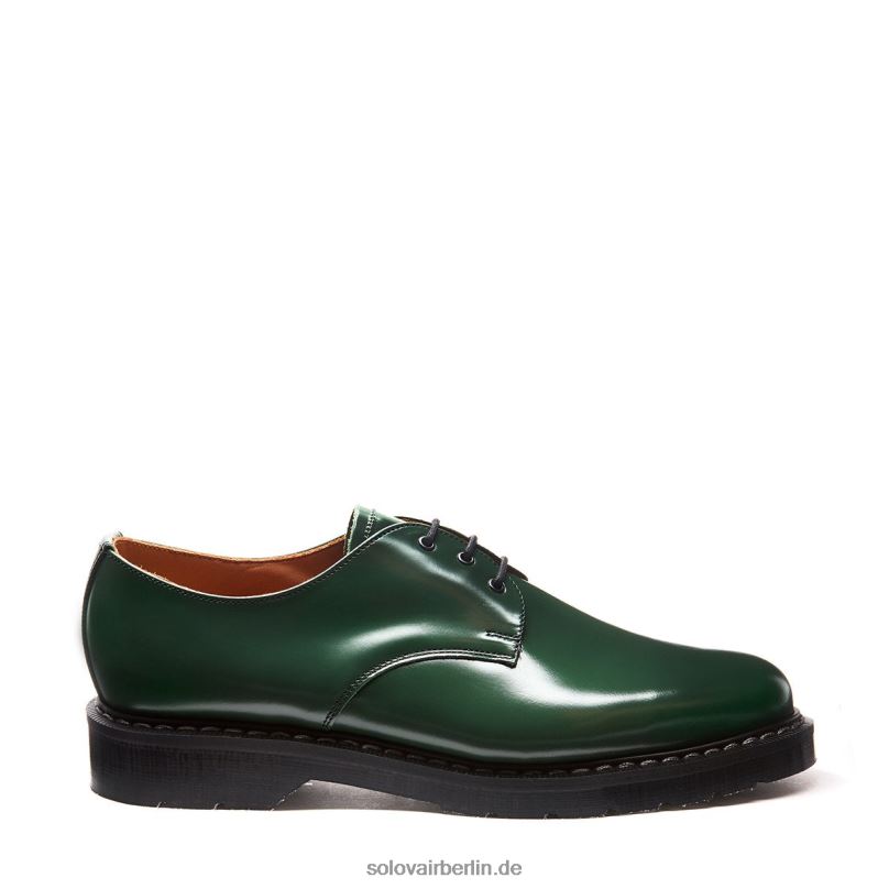 Männer Solovair Grüner Hochglänzender Gibson-schuh 0284f182