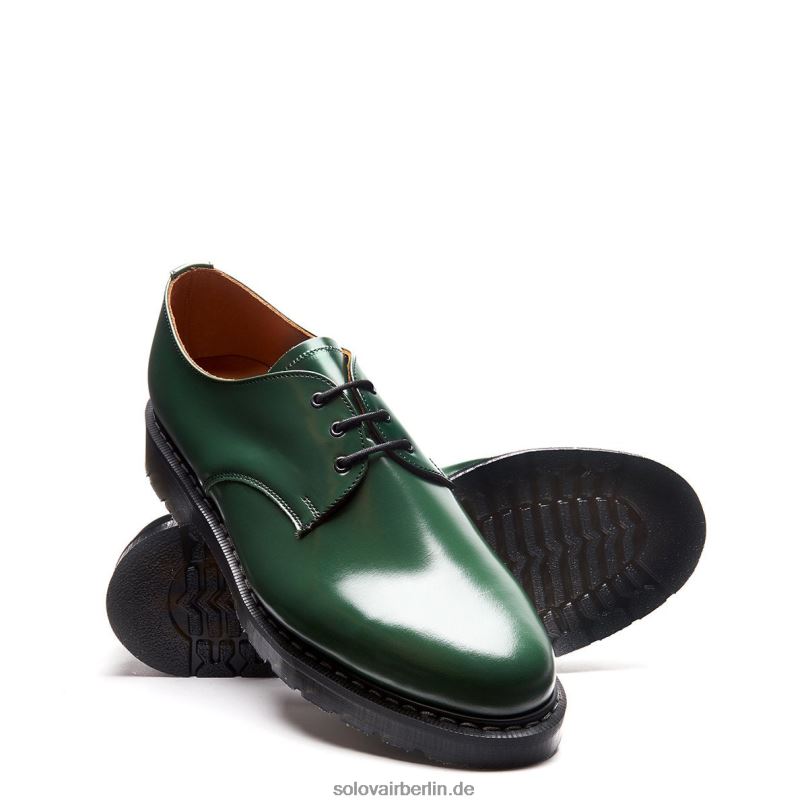 Männer Solovair Grüner Hochglänzender Gibson-schuh 0284f182