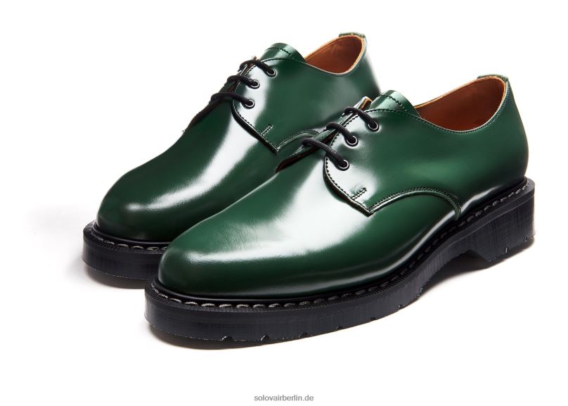 Männer Solovair Grüner Hochglänzender Gibson-schuh 0284f182