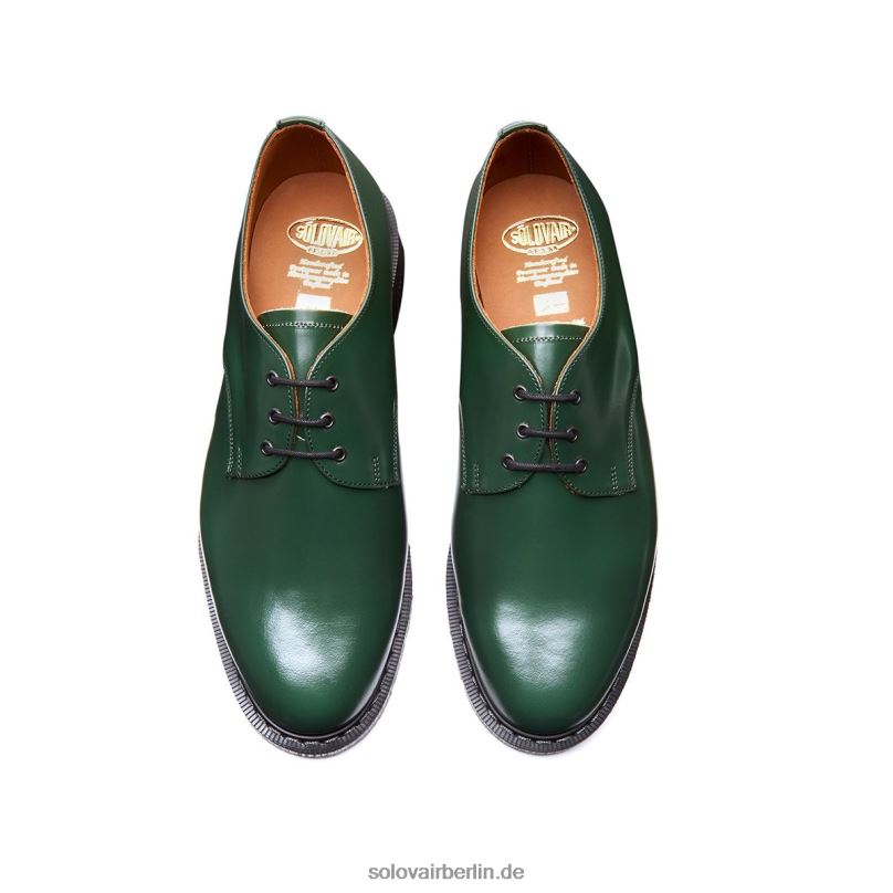 Männer Solovair Grüner Hochglänzender Gibson-schuh 0284f182