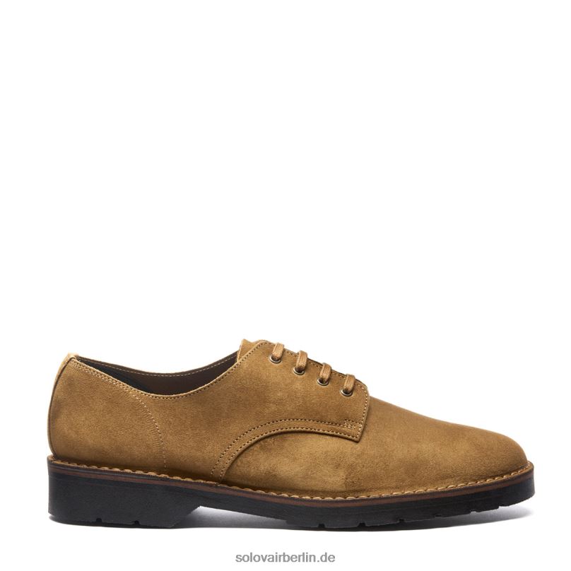 Männer Solovair Hellbrauner Gibson-schuh Mit 4 ösen Aus Wildleder 0284f198