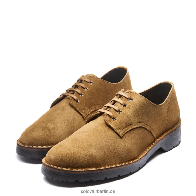 Männer Solovair Hellbrauner Gibson-schuh Mit 4 ösen Aus Wildleder 0284f198