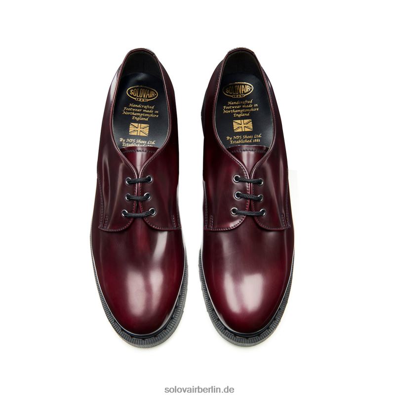 Männer Solovair Kirschroter Veganer Gibson-schuh Zum Abreiben 0284f190